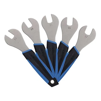 Image of BBB Cycling Unisex&#039;s BTL 25S Cone Wrench Tool Set for Bikes (Sizes 13/14/15/16/17), Black/Blue, One Size