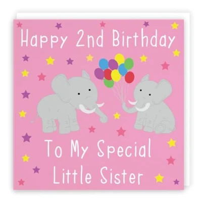 Image of Hunts England Sister 2nd Birthday Card Happy To My Special Baby Iconic Collection