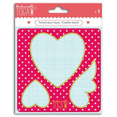 Image of Toga Lady mero212 Stencil Heart Design Sewing Card 12.5 x 0.2 cm Grey