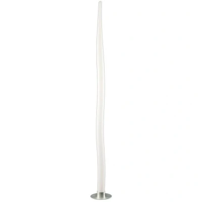 Image of Estalacta Floor Lamp 1 Light GU10 Indoor/Outdoor IP44, Silver/Opal White