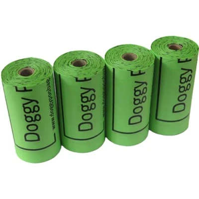 Image of Doggy Poo Bags, Premium Home Compostable Dog Poop Bags Biodegradable Waste 4 Rolls/60 Cornstarch Based