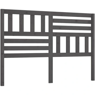Image of vidaXL Bed Headboard Grey 166x4x100 cm Solid Wood Pine