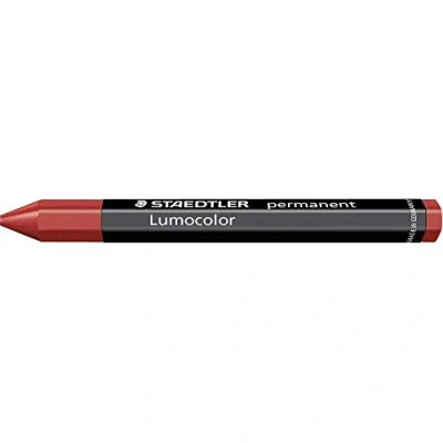 Image of STAEDTLER 236 2 Lumocolor Omnigraph Permanent Marking Crayons Red (Pack of 12)