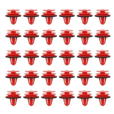 Image of SG Store 30pcs Car Door Inner Lining Guard Decorative Clip Panel Fixing 07146962771 6962771 Compatible with BMW 3 Series E90 E91 E92 E93 Red