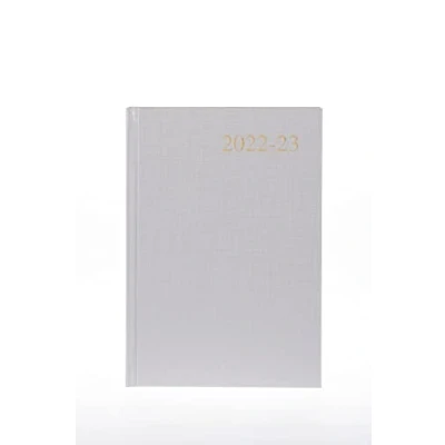 Image of Collins Essential A5 Week to View 2022 23 Academic Mid Year Diary Journal Silver, (210 x 148), ESSA53M.48 2223