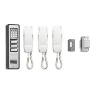 Image of TC279 Bell BL106 3 3WAY Bellini Combined Audio Door Entry INTERCOM System with Coded KEYPAD Access &amp; Lock Release