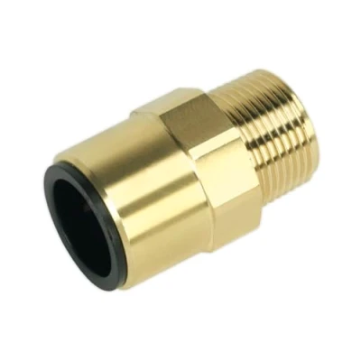 Image of Sealey Straight Adaptor 22mm x 3/4&quot;BSPT Brass (John Guest Speedfit® MM012206N)