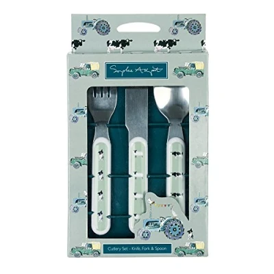 Image of Sophie Allport On The Farm Kid&#039;s Melamine Cutlery Set