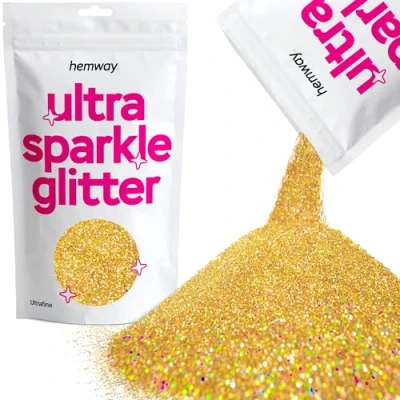 Image of Glitter Gold Holographic Ultra Sparkle Sequins Nail Face Festival Christmas Halloween Makeup 100g / 3.5oz