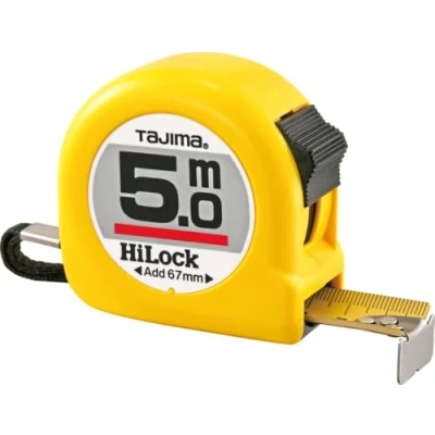 Image of Tajima H6P50MY &quot;Hi Lock&quot; Measuring Tape, Yellow, 5 m x 16 mm
