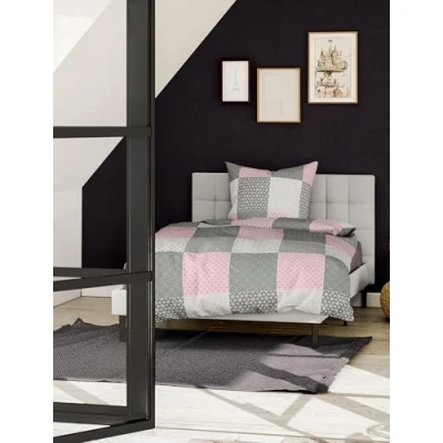 Image of Bierbaum Bed Linen, Cotton, Pink, 135 x 200 cm