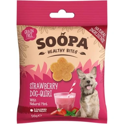 Image of Soopa Strawberry Dog Quiri Healthy Bites 50g