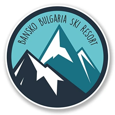 Image of 2 x 10cm Bansko Bulgaria Ski Snowboard Resort Vinyl Sticker Car Laptop #6443 (10cm 10cm)