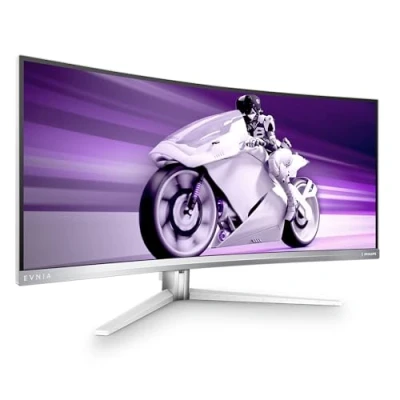 Image of Philips Evnia 34M2C7600MV 34 Inch Curved WQHD Gaming Monitor, Mini LED, VA, 165Hz, 2.5ms GTG, HDR 1400, Ambiglow, KVM, DTS Sound (3440 x 1440 @ 165Hz HDMI 2.1 / USB C)