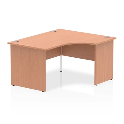 Image of Impulse 1400mm Right Crescent Desk Beech Top Panel End Leg