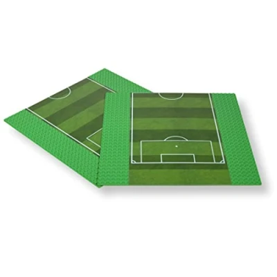 Image of WANGE Classic Base Plate for Building Blocks. Compatible with all major brands. 25 x cm., 32 Points. 2 Football Field Plates.
