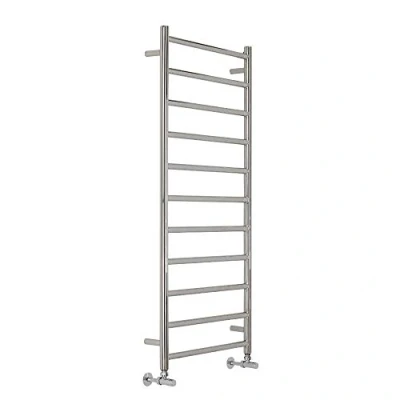 Image of Milano Esk Chrome Flat Ladder Style Stainless Steel Heated Towel Rail 1200mm x 500mm