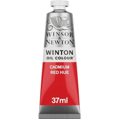 Image of Winsor &amp; Newton 37ml Winton Oil Colour Tube Cadmium Red Hue,1414095