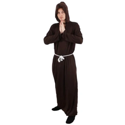 Image of STANDARD MONK FANCY DRESS COSTUME UP TO 46 INCH CHEST PRIEST CLERGY SAINT