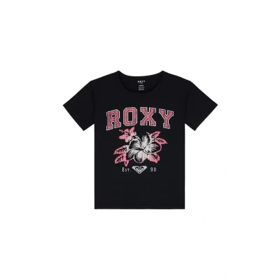 Image of Roxy Short Sleeved T Shirt LILYREGULAR Vintage Girl&#039;s Black 14