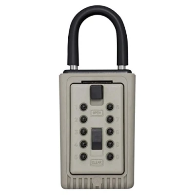 Image of Kidde AccessPoint 001404 KeySafe 3 Key Portable Push Button Safe Box, Clay