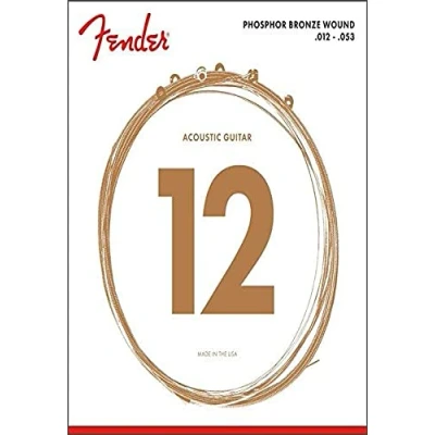 Image of Fender Phosphor Bronze Acoustic Guitar Strings Ball 60 L End Light 12 53