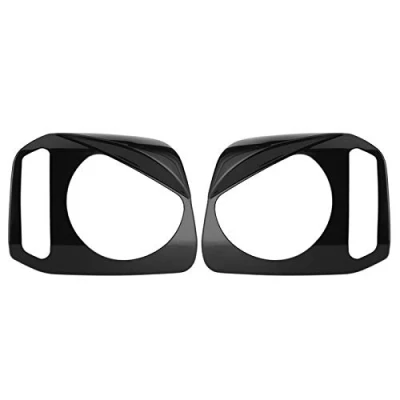 Image of aqxreight 2Pcs Angry Headlight Bezels Cover Trim Matte Black Fit for Jimny 2007 2017