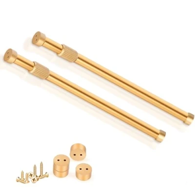 Image of 2 Pack Wardrobe Rail, Extendable Clothes Rail Pole, Pole 44 76cm with End Sockets, Screws