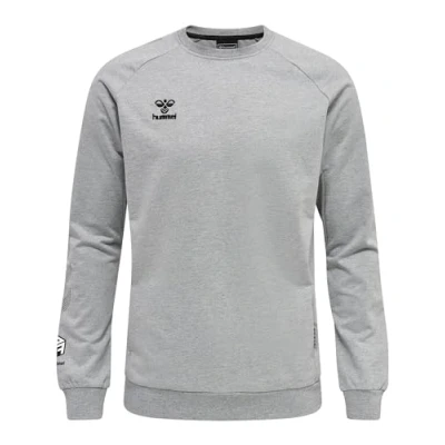 Image of hummel Men&#039;s Hmlmove Grid Cotton Sweatshirt Grey Melange