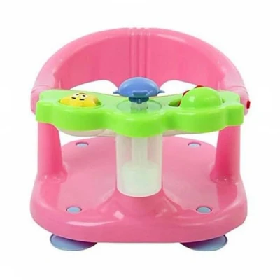 Image of Baby Bath Seat 6 Months Plus, Foldable Chair for with Suction Cup, Sit up Seat, Toddler (Pink, 37.5cmx28cmx25.5cm)