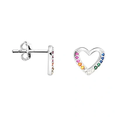 Image of SOFIA MILANI Women&#039;s Earrings 925 Silver Multicoloured Zirconia Stud Earring E1953