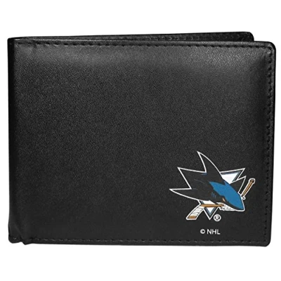 Image of Siskiyou Sports NHL Mens San Jose Sharks Bi fold Wallet One Size Black