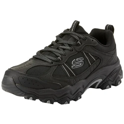 Image of Skechers Men&#039;s Stamina at Trekking Low Cut, Black Synthetic/Mesh/Trim, 10.5 UK