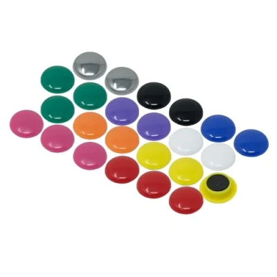 Image of Small Assorted Planning Office Magnets for Fridge, Whiteboard, Noticeboard, Filing Cabinet Pack of 24
