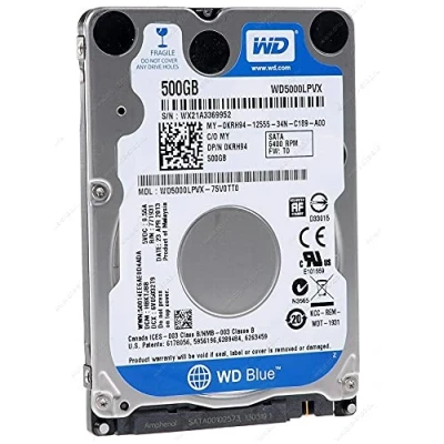 Image of WD Blue WD5000LPVX 500 GB 5400 RPM 2.5 inch Mobile Hard Drive (Frustration Free Packaging)