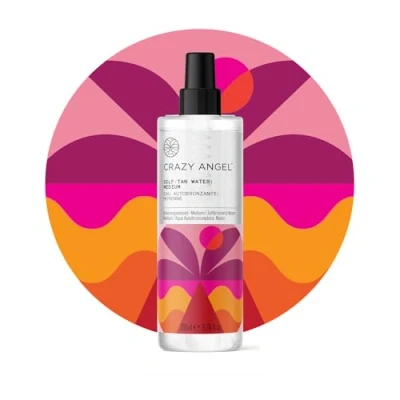 Image of Crazy Angel Vegan Self Tan Water (Buildable/Medium tan). Made in UK. 200ml.