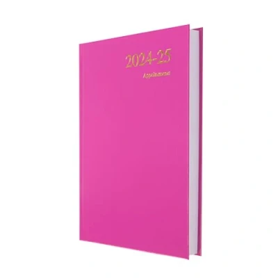Image of Collins Essential A5 Academic Year 2024 25 Day a Page Diary Pink Mid Planner for Students and Teachers ESSA51M.50 2425 July to 2025
