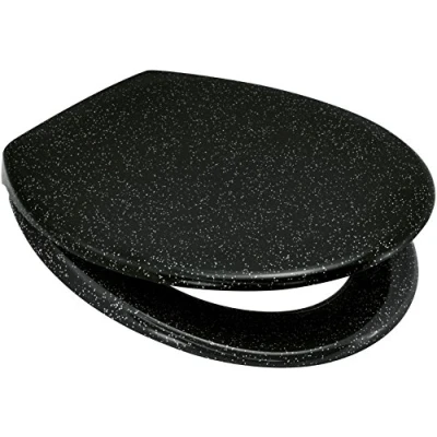 Image of Euroshowers Rainbow Soft Close Toilet Seat (Black Glitter)
