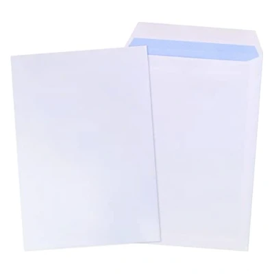 Image of GP Globe Packaging 50 x C4 A4 White Plain Self Seal Paper Envelopes (Size: 324x229mm) Printer Safe &amp; Fully Opaque Security Business Mailing for Office Home Use