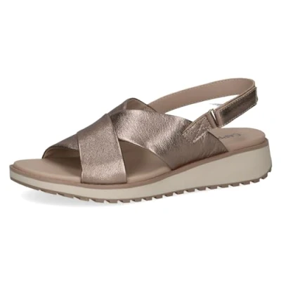 Image of CAPRICE Women&#039;s 9 28703 42 Sandals, Taupe Metallic, 4.5 UK