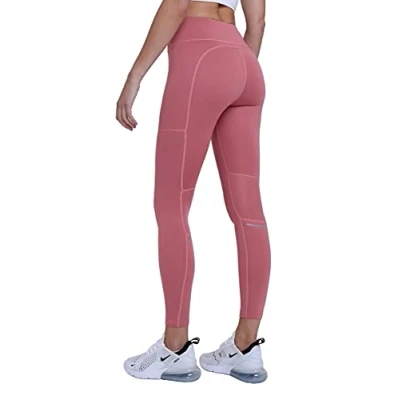 Image of TCA Women&#039;s SuperThermal Performance Workout High Waisted Running Training Tights Leggings with Pocket Dusty Rose, M