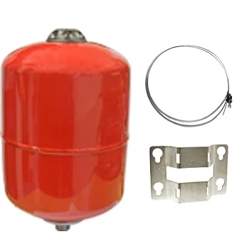 Image of 8 Litre Varem Extravarem Heating Expansion Vessel Red with Bracket