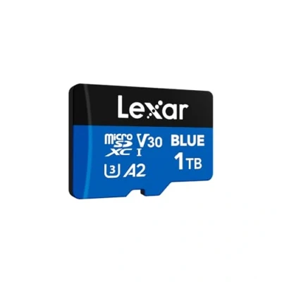 Image of Lexar Blue Micro SD Card 1TB, up to 160MB/s Read, microSDXC UHS I Card, Class 10, U3, V30, A2, Full HD &amp; 4K Video, High Speed Memory for Smartphones/Tablets/Action Cameras
