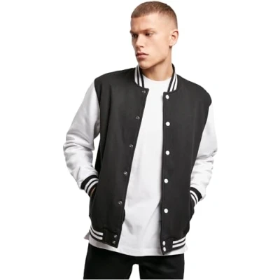 Image of Build Your Brand Sweat College Jacket Black/White S