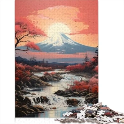 Image of Jigsaw Puzzles for Adults, Japan mt fuji, 1000 Piece Cardboard Puzzles, Puzzle Size Teens (26x38cm)