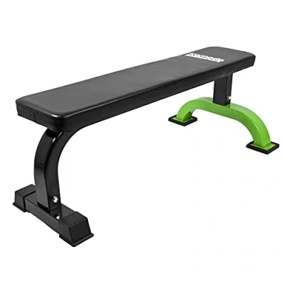 Image of Komodo Flat Weight Bench Home Gym Weightlifting Workout