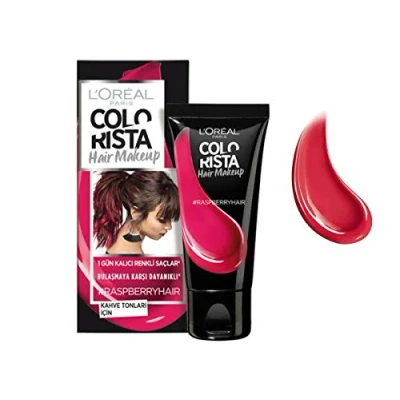 Image of Colorista Hair Makeup Temporary Brunette Colour, Raspberry Pink