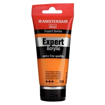 Image of Amsterdam Expert: Artists Acrylic Paint :75ml TRANSPARENT ORANGE (218) Series 3