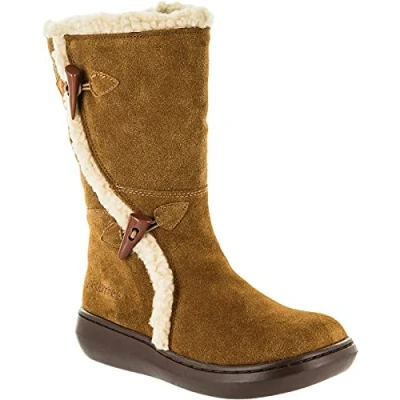 Image of Rocket Dog Womens Slope Mid Calf Warm Lined Winter Boots Brown Rubber Size 8 (UK Shoe)