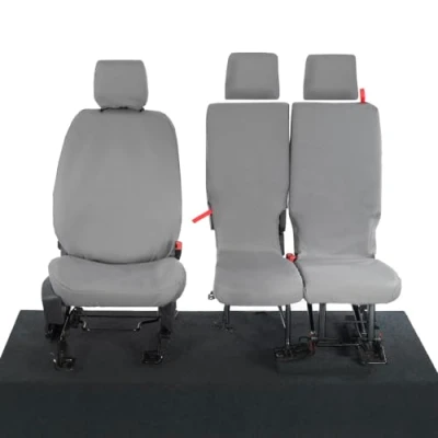 Image of UK Custom Covers SC119G Tailored Heavy Duty Waterproof Front Seat (3 Seats) Grey Fits Ford Transit Connect 2014 Onwards